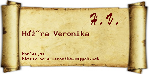 Héra Veronika névjegykártya
